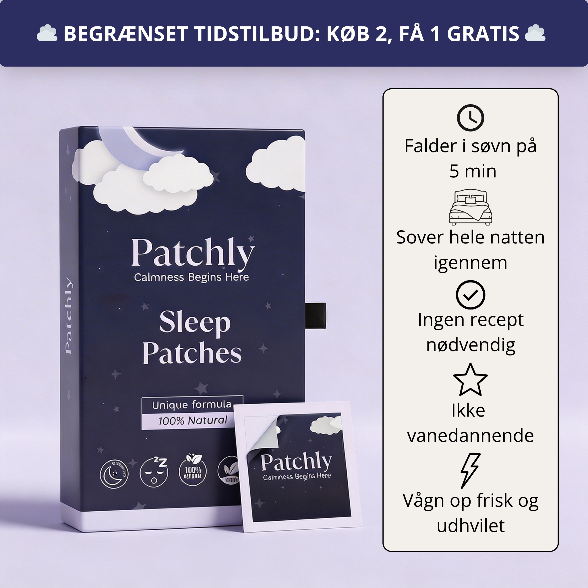Patchly Sleep Patches produkt